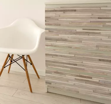 Houten plinten muursticker - TenStickers