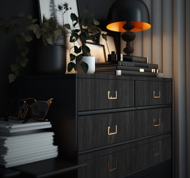 Zelfklevende folie - Zwart Hout - TenStickers