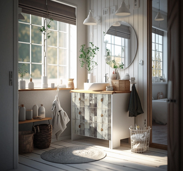 Verouderd helder hout Meubelsticker - TenStickers