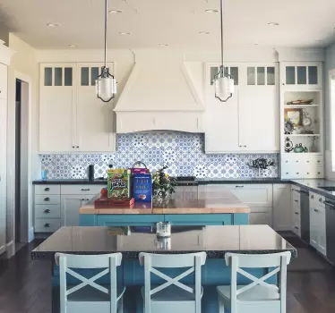 Tegelsticker keuken delft blauw - TenStickers