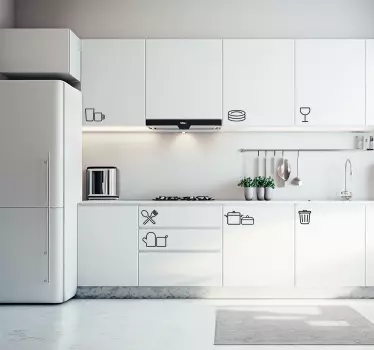 Muurstickers keuken icoon keukengerei - TenStickers