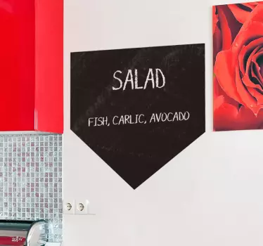 Muursticker keuken krijtbord menukaart - TenStickers