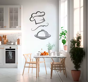 Kok elementen tekening muursticker - TenStickers