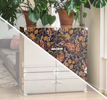 Meubel sticker realistische paisley illustratie - TenStickers