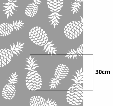 Badkamer raamsticker ananas patroon - TenStickers