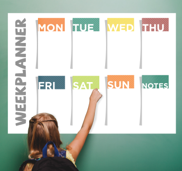 Whiteboard weekplanner kind - TenStickers