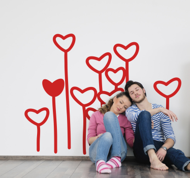 Sticker bloemen van vormpjes - TenStickers