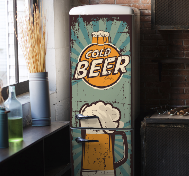 Bierpullen koelkast sticker - TenStickers