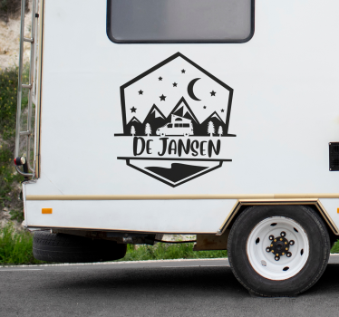 Reizen in een camper caravan sticker - TenStickers