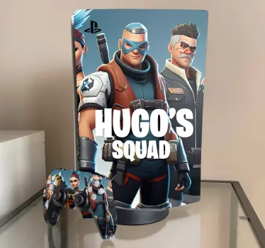 Aanpasbare naam squad playstation games sticker - TenStickers