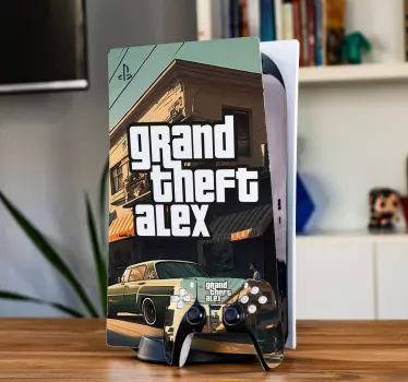 Actie videospel playstation sticker met naam - TenStickers