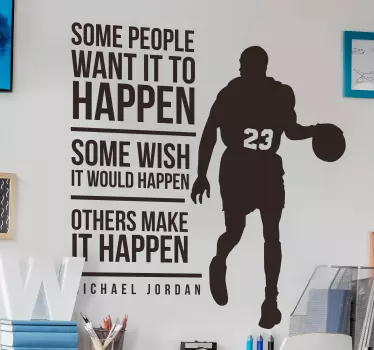 Anderen laten het gebeuren basketbal muurzelfklevende sticker - TenStickers