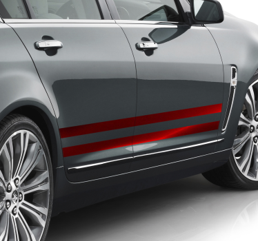 Autostickers Rode strepen - TenStickers