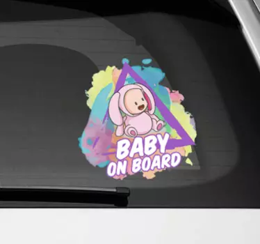 Baby aan boord splatter - TenStickers