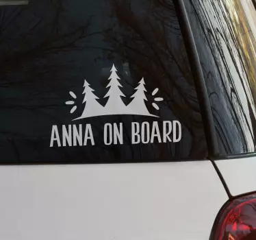 Baby aan boord sticker Dennen ontwerp - TenStickers