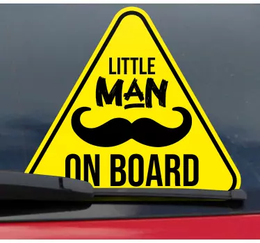 Baby aan boord sticker Illustratie kleine man aan boord - TenStickers