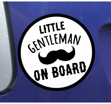 Baby aan boord sticker Kleine heer aan boord - TenStickers