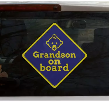 Baby aan boord sticker Kleinzoon aan boord - TenStickers
