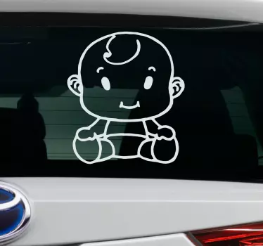 Baby aan boord sticker Lichaam van het kind - TenStickers