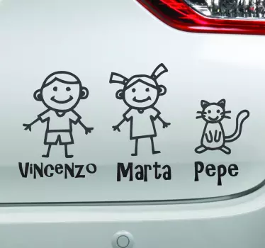 Baby aan boord sticker mensen met namen - TenStickers