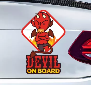 Baby on board duivel - TenStickers