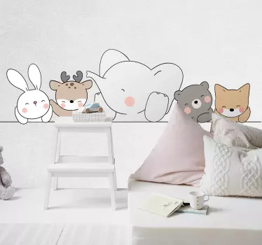 Dieren noordse stijl voor de babykamer - TenStickers
