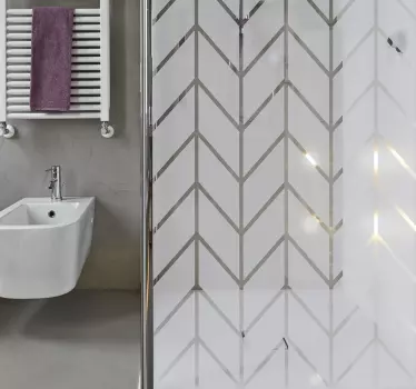 Badkamer douchewand sticker geometrisch - TenStickers