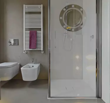 Badkamer sticker douchewand patrijspoort - TenStickers