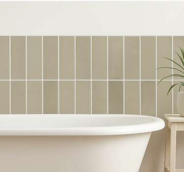 Badkamer sticker linear stone natuur - TenStickers