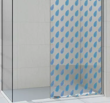 badkamer sticker regendruppels - TenStickers