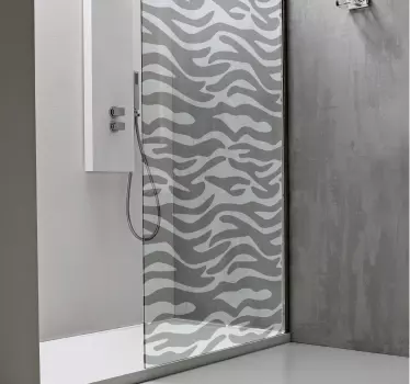 Douchescherm stickervel zebra print - TenStickers