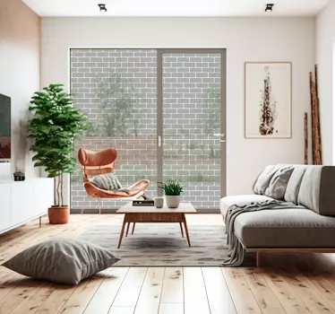 Bakstenen venster textuur muur decor - TenStickers