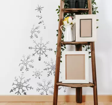 Feestdagen sticker sneeuw boom - TenStickers