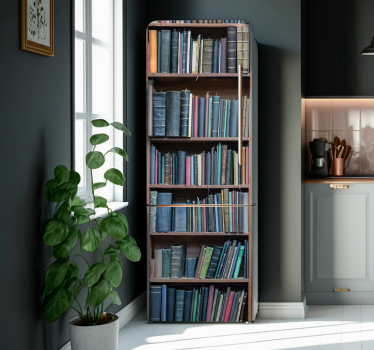 Bibliotheek planken Koelkast sticker - TenStickers