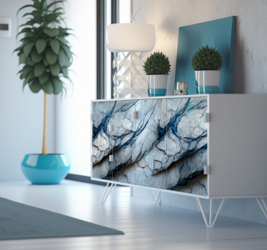 Blauwe "Luz" marmer Meubelsticker - TenStickers
