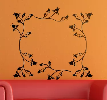 Bloemen rozen planten sticker - TenStickers