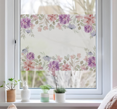 Bloemencompositie Raamsticker - TenStickers