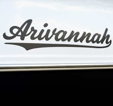 Boot sticker klassieke script naamplaat - TenStickers