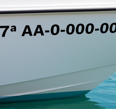 Boot sticker registratienummer - TenStickers