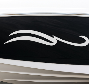 Boot sticker strakke golf - TenStickers