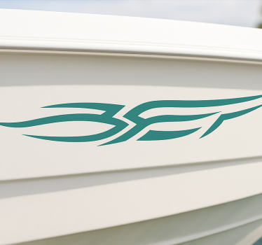 Boot sticker teal tribale graphics - TenStickers
