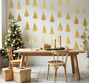 Bos bomen kerst sticker - TenStickers