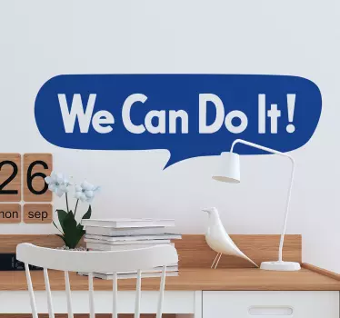 Can we do it? Yes! Muursticker - TenStickers
