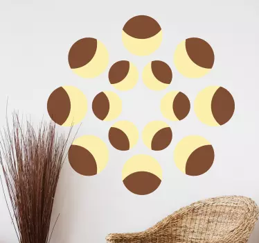 Cirkelpatroon sticker geometrische vormen - TenStickers