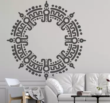 Complex cirkelvormig motief sticker geometrische vormen - TenStickers