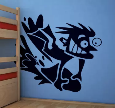 Coole Muursticker Surfer - TenStickers