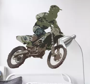 Muursticker Motorcrosser - TenStickers