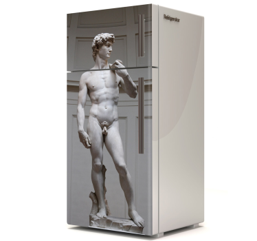 David Michelangelo koelkast sticker - TenStickers