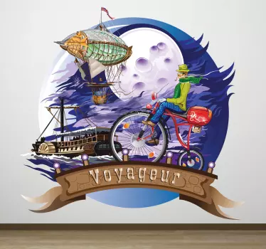 Decoratie sticker games avontuurlijke reis scène - TenStickers