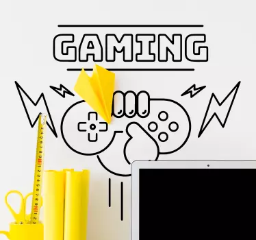 Decoratie sticker games dynamisch gaming concept - TenStickers